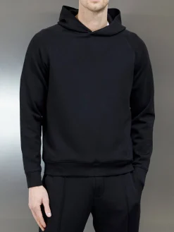 Interlock Neoprene Hoodie - Black