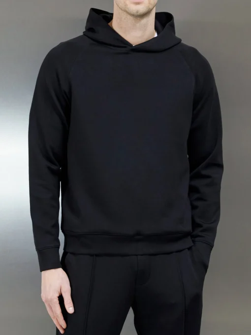 Interlock Neoprene Hoodie - Black