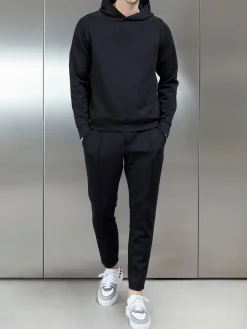 Interlock Neoprene Hoodie - Black