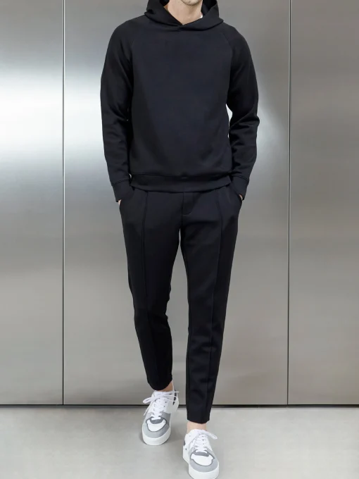 Interlock Neoprene Hoodie - Black
