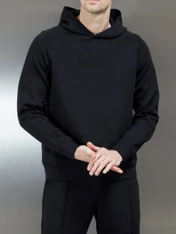 Interlock Neoprene Hoodie - Black
