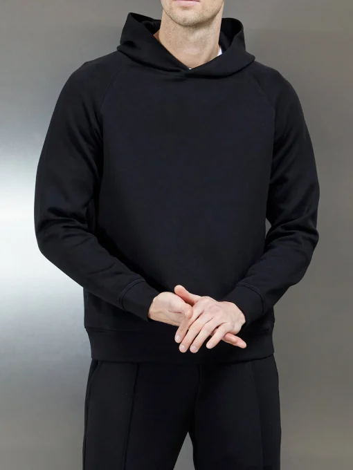 Interlock Neoprene Hoodie - Black