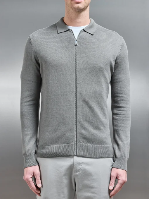 Knitted Overshirt - Sage