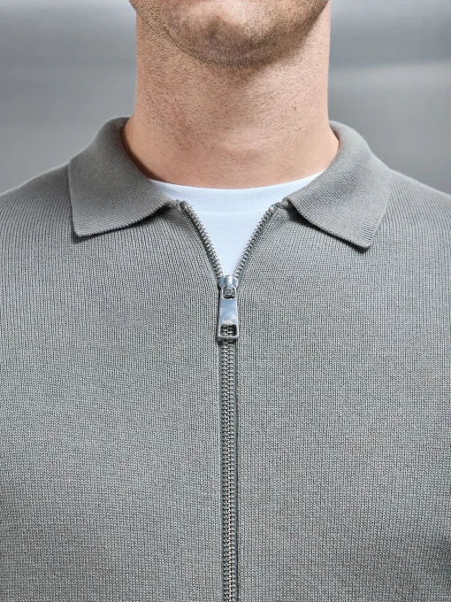 Knitted Overshirt - Sage