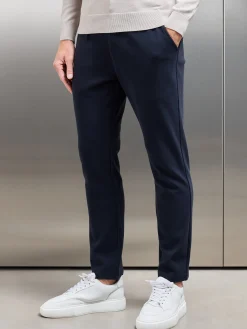 Knitted Tailored Chino Trouser - Navy