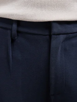Knitted Tailored Chino Trouser - Navy