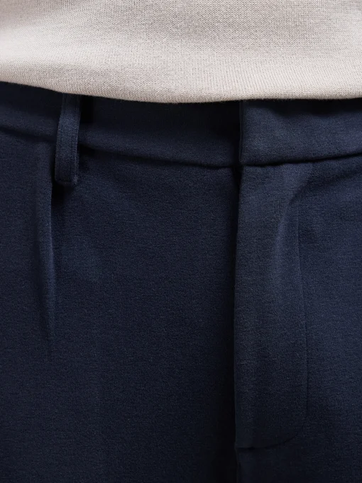 Knitted Tailored Chino Trouser - Navy