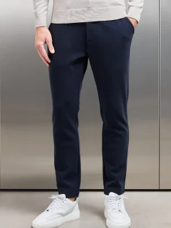 Knitted Tailored Chino Trouser - Navy