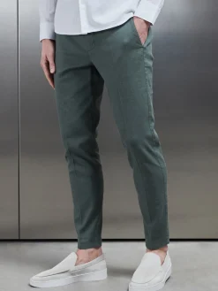 Linen Tailored Trouser - Sage