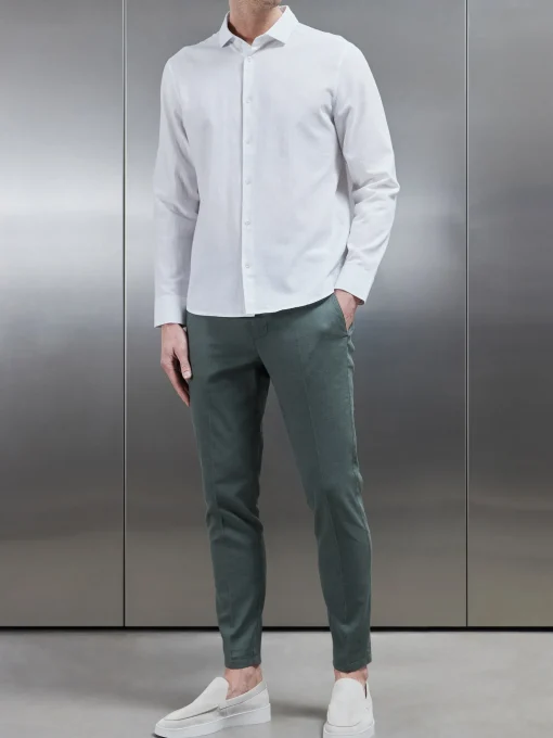 Linen Tailored Trouser - Sage