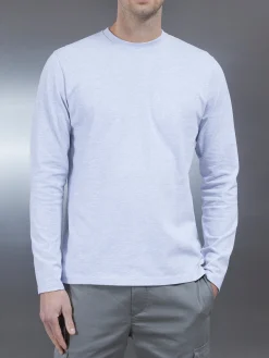 Long Sleeve Slim Fit T-Shirt - Marl Grey