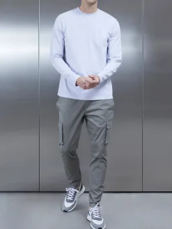 Long Sleeve Slim Fit T-Shirt - Marl Grey