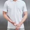 Luxe Revere Collar Polo Shirt - White
