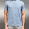 Mercerised Cotton T-shirt - Light Blue