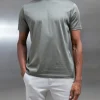 Mercerised Cotton T-shirt - Sage