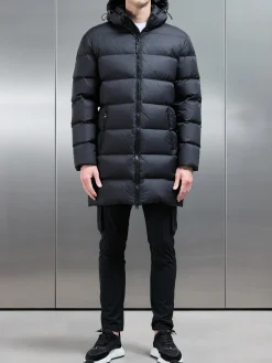 Mid Length Down Jacket - Midnight Black