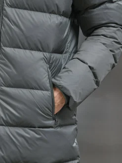 Mid Length Down Jacket - Sage