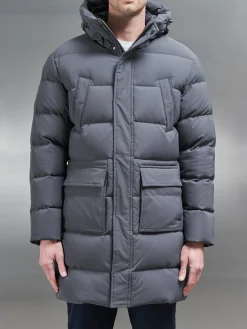 Mid Length Parka - Grey