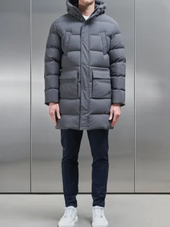 Mid Length Parka - Grey