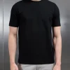 Mid Weight Interlock Essential T-Shirt - Black
