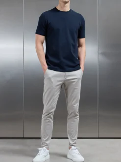 Mid Weight Interlock Essential T-Shirt - Navy