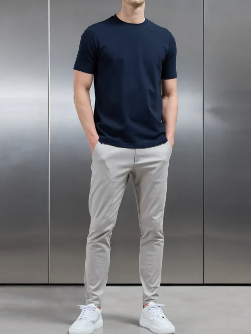 Mid Weight Interlock Essential T-Shirt - Navy