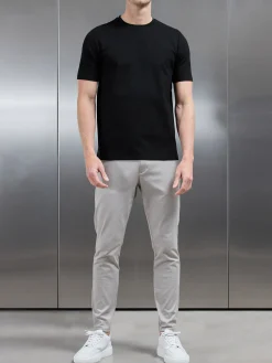 Mid Weight Interlock Essential T-Shirt - Black