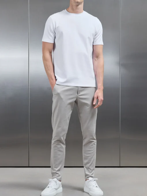 Mid Weight Interlock Essential T-Shirt - White
