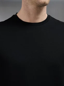 Mid Weight Interlock Essential T-Shirt - Black