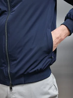 Nylon Padded Bomber Jacket - Navy