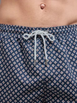 Palma Printed Swim Short - Navy