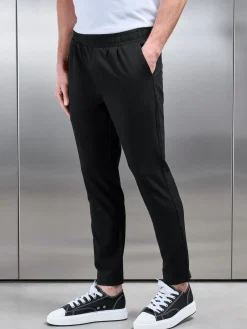 Pleated Drawstring Tailored Trouser - Black