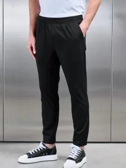 Pleated Drawstring Tailored Trouser - Black