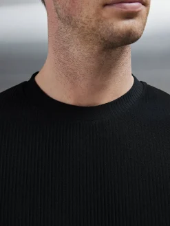 Pleated T-Shirt - Black