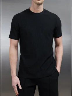 Pleated T-Shirt - Black