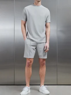 Pleated T-Shirt - Stone