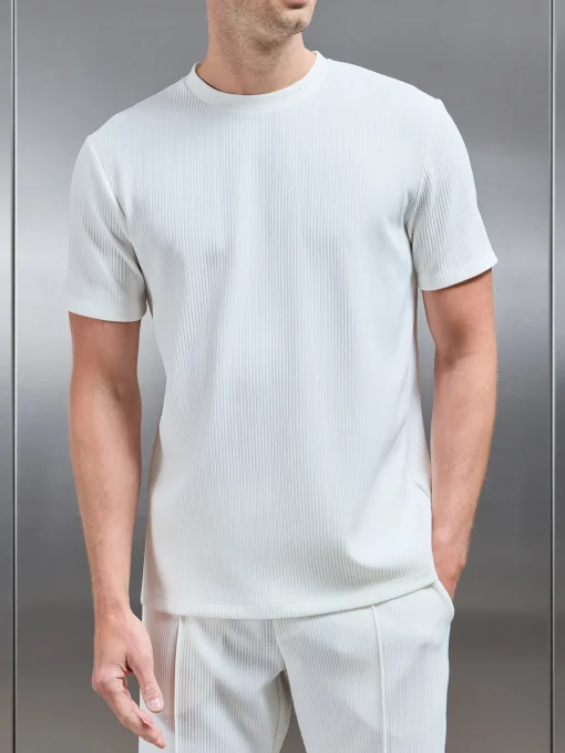 Pleated T-Shirt - Ecru