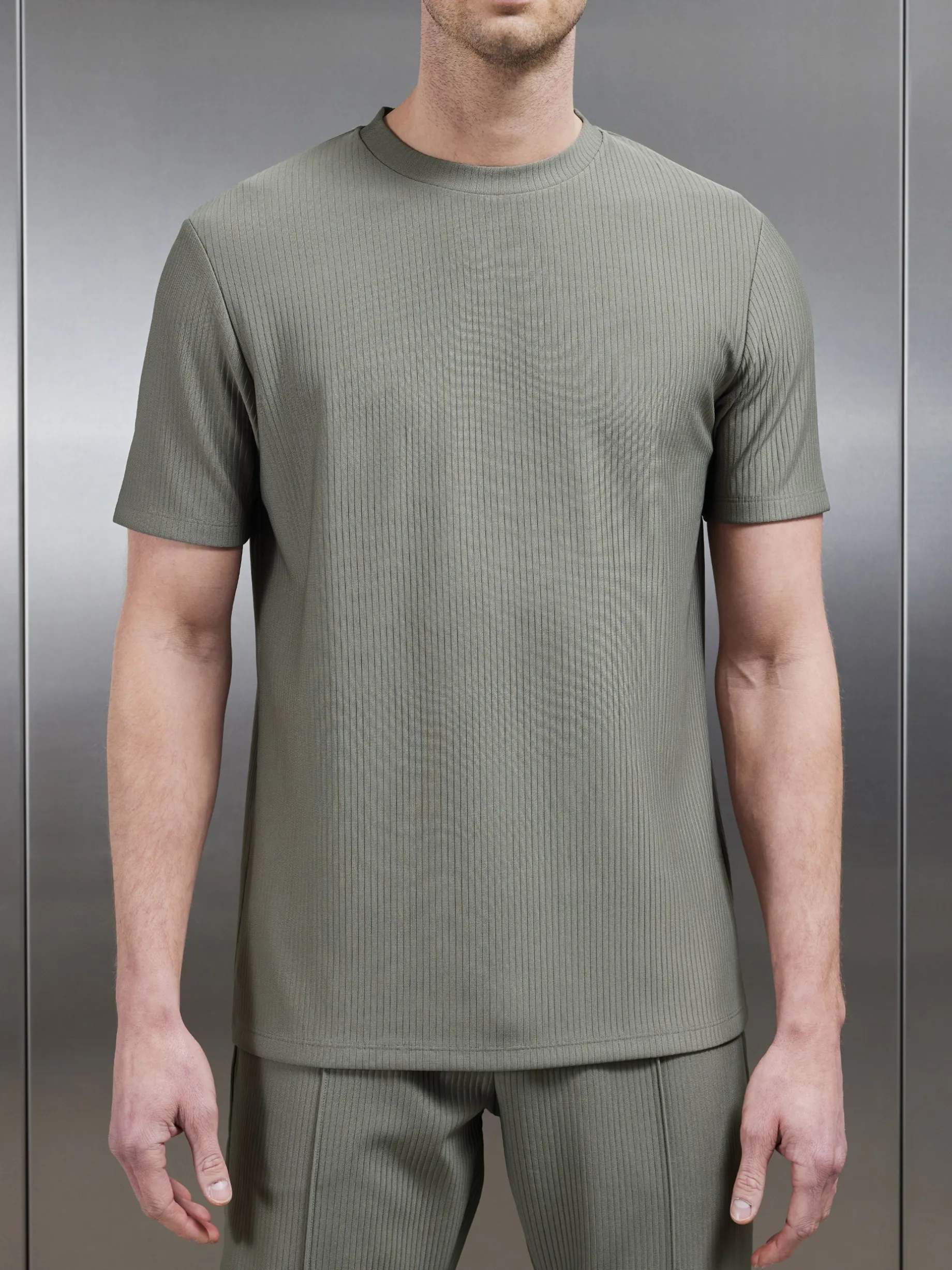 Pleated T-Shirt - Sage