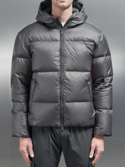 Quilted Down Jacket - Grey