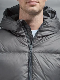 Quilted Down Jacket - Grey