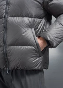Quilted Down Jacket - Grey