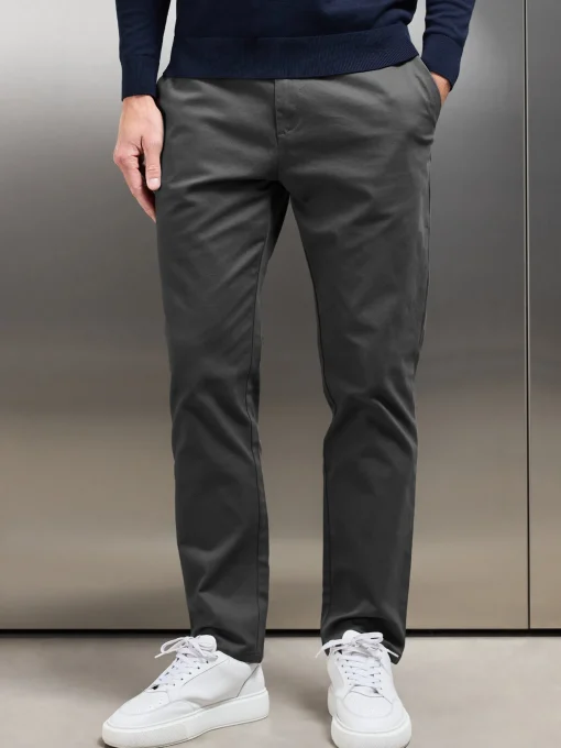 Relaxed Fit Chino Trouser - Grey