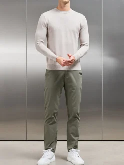 Relaxed Fit Chino Trouser - Olive