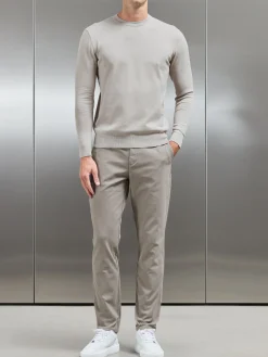 Relaxed Fit Chino Trouser - Taupe