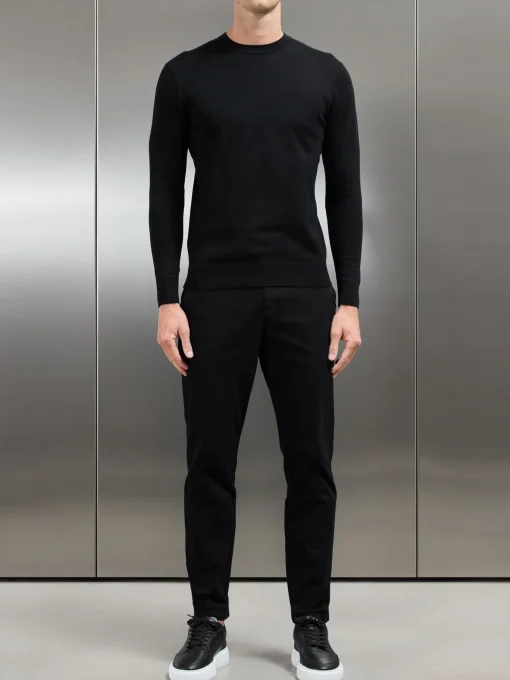 Relaxed Fit Chino Trouser - Black