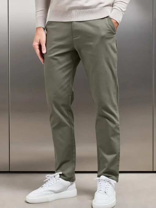 Relaxed Fit Chino Trouser - Olive