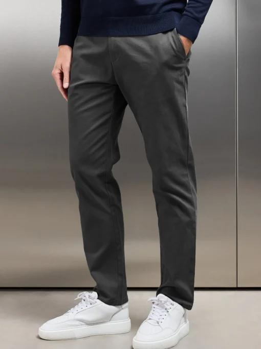 Relaxed Fit Chino Trouser - Grey