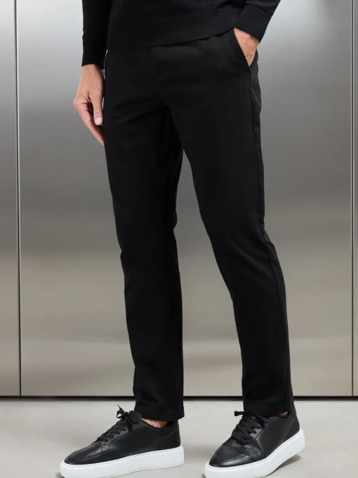 Relaxed Fit Chino Trouser - Black