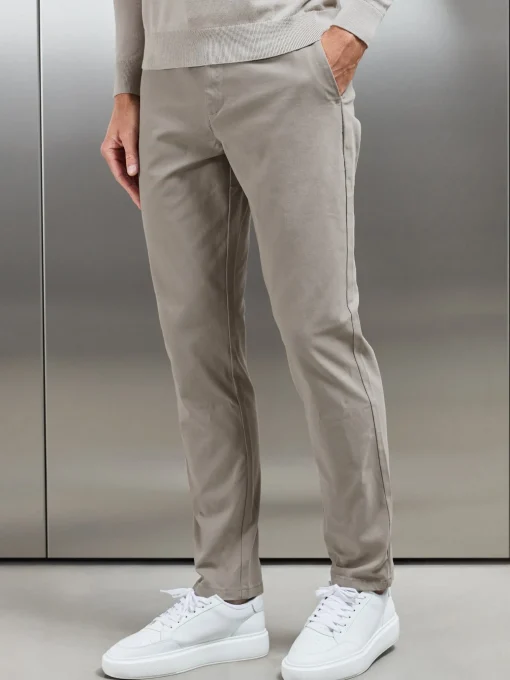 Relaxed Fit Chino Trouser - Taupe