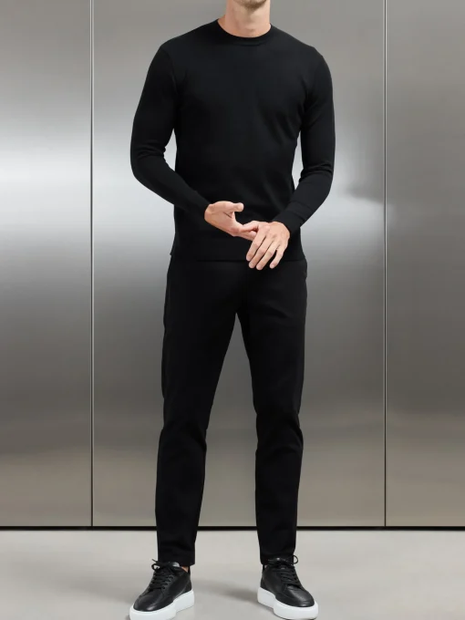 Relaxed Fit Chino Trouser - Black